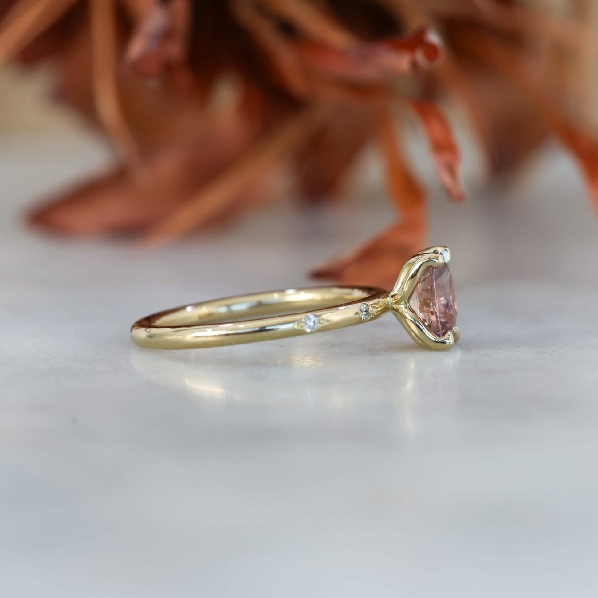 madagascan sapphire engagement ring