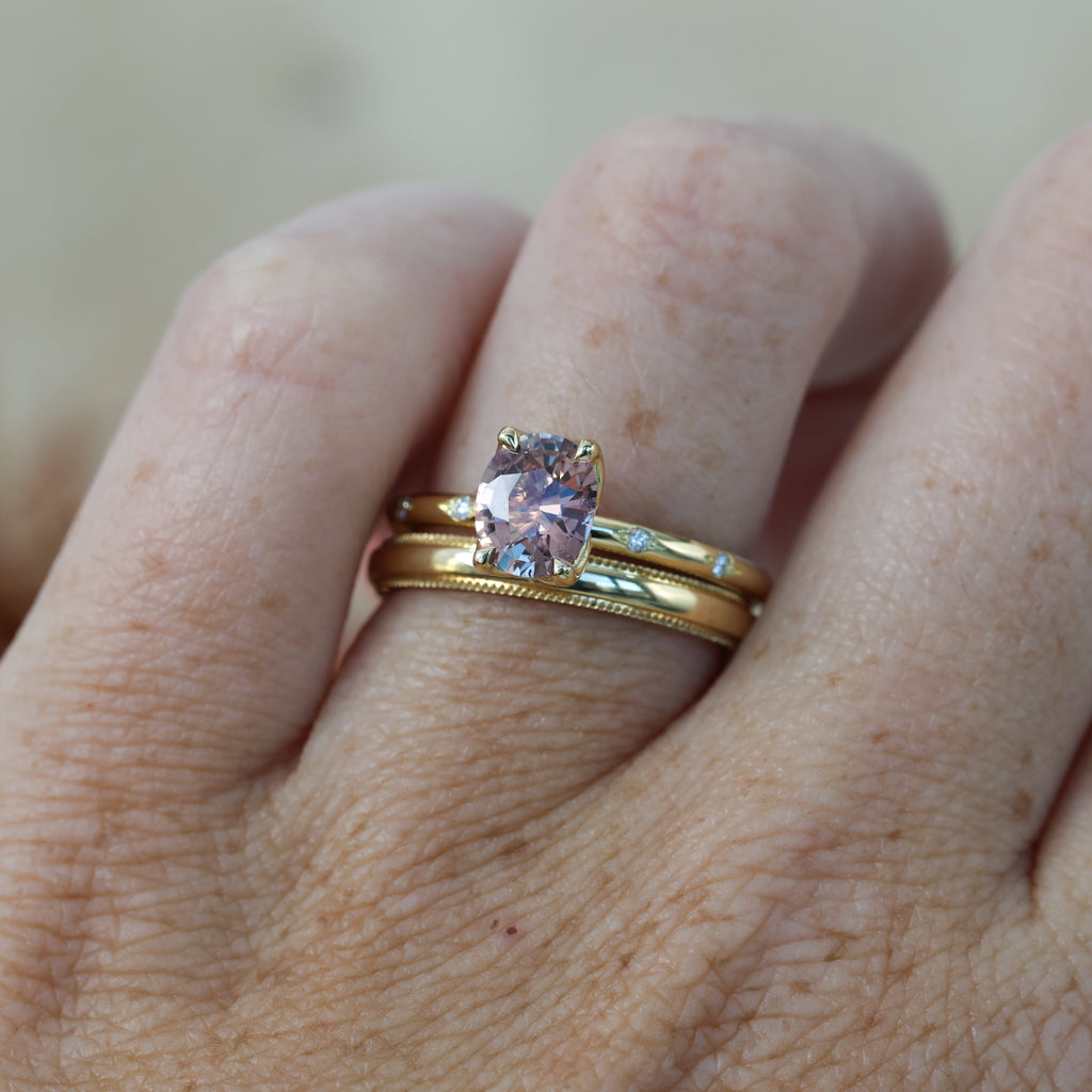 LOTUS STARDUST | 1.15CT OVAL CUT MADAGASCAN SAPPHIRE ENGAGEMENT RING