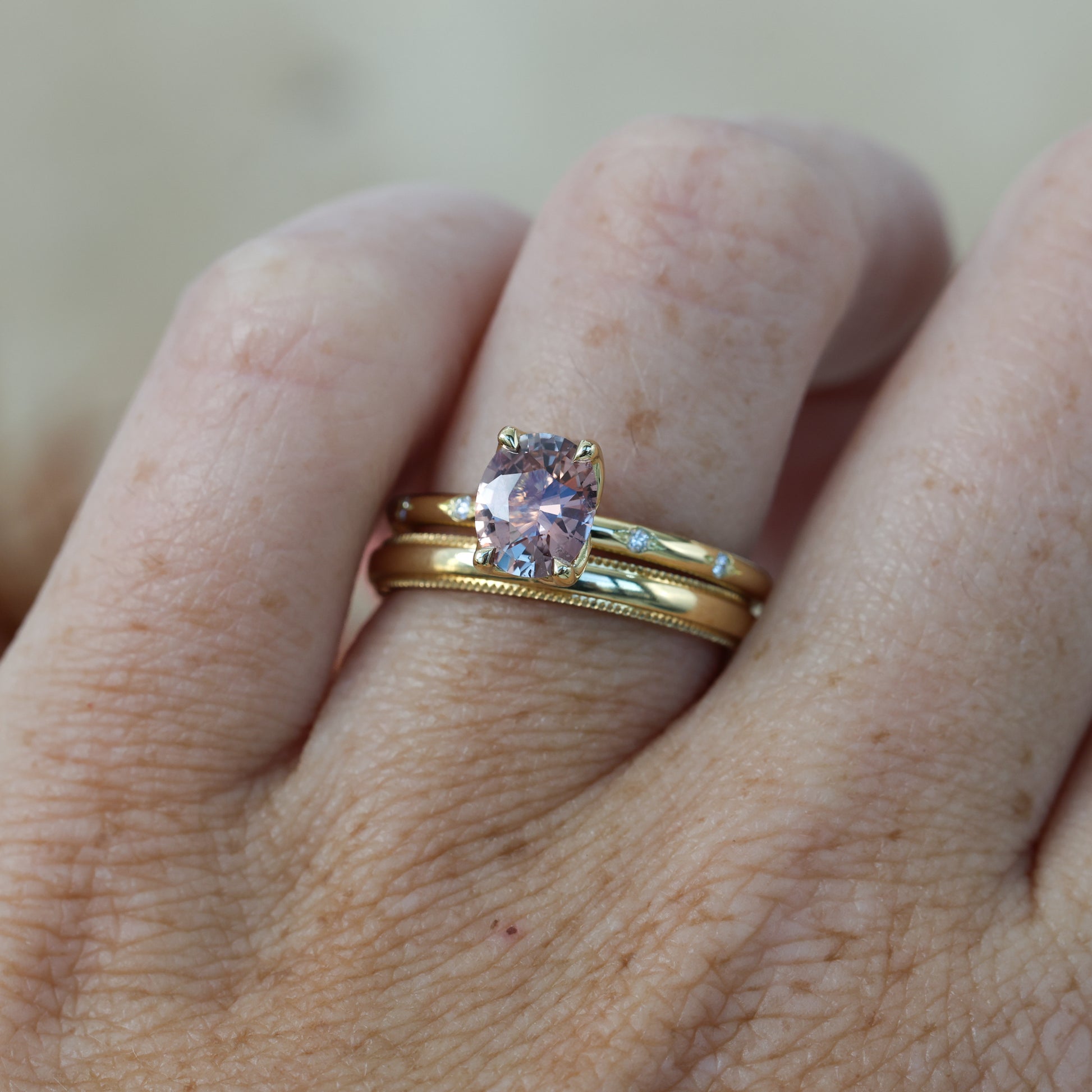 LOTUS STARDUST | 1.15CT OVAL CUT MADAGASCAN SAPPHIRE ENGAGEMENT RING