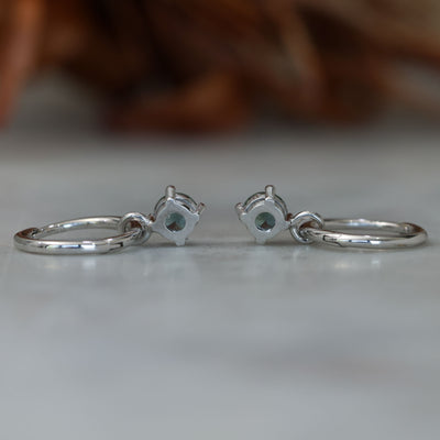 Madagascan Sapphire hoop earrings back