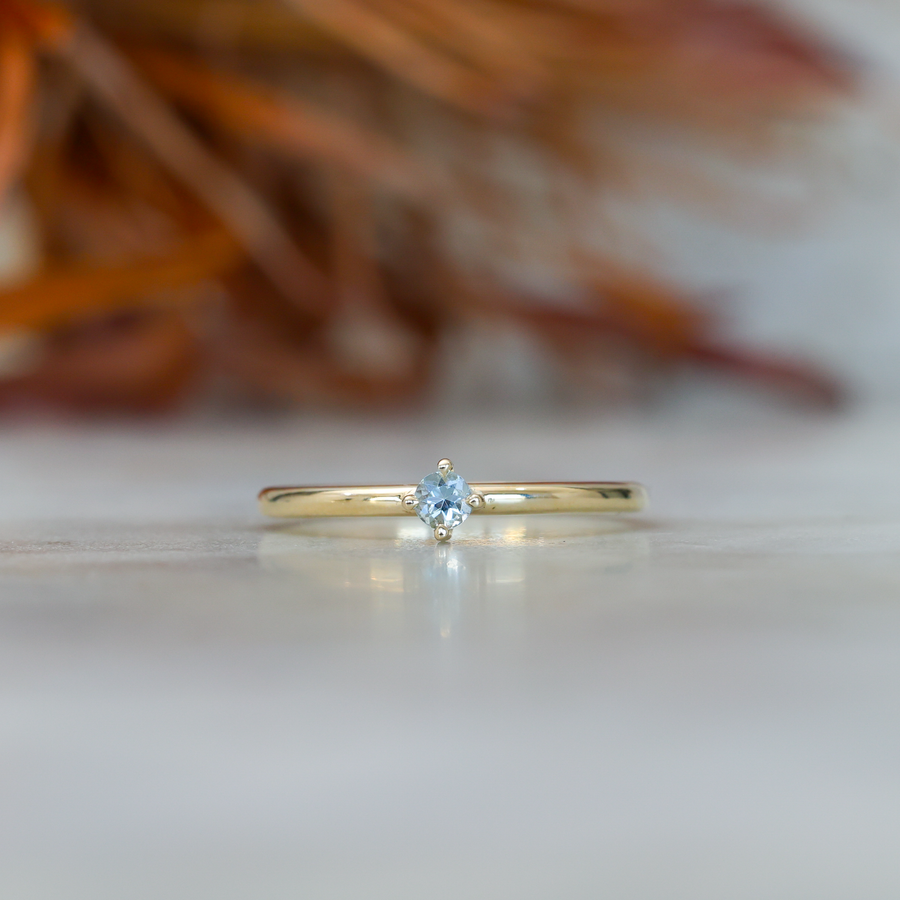MARCH AQUAMARINE / BIRTHSTONE STACK RING