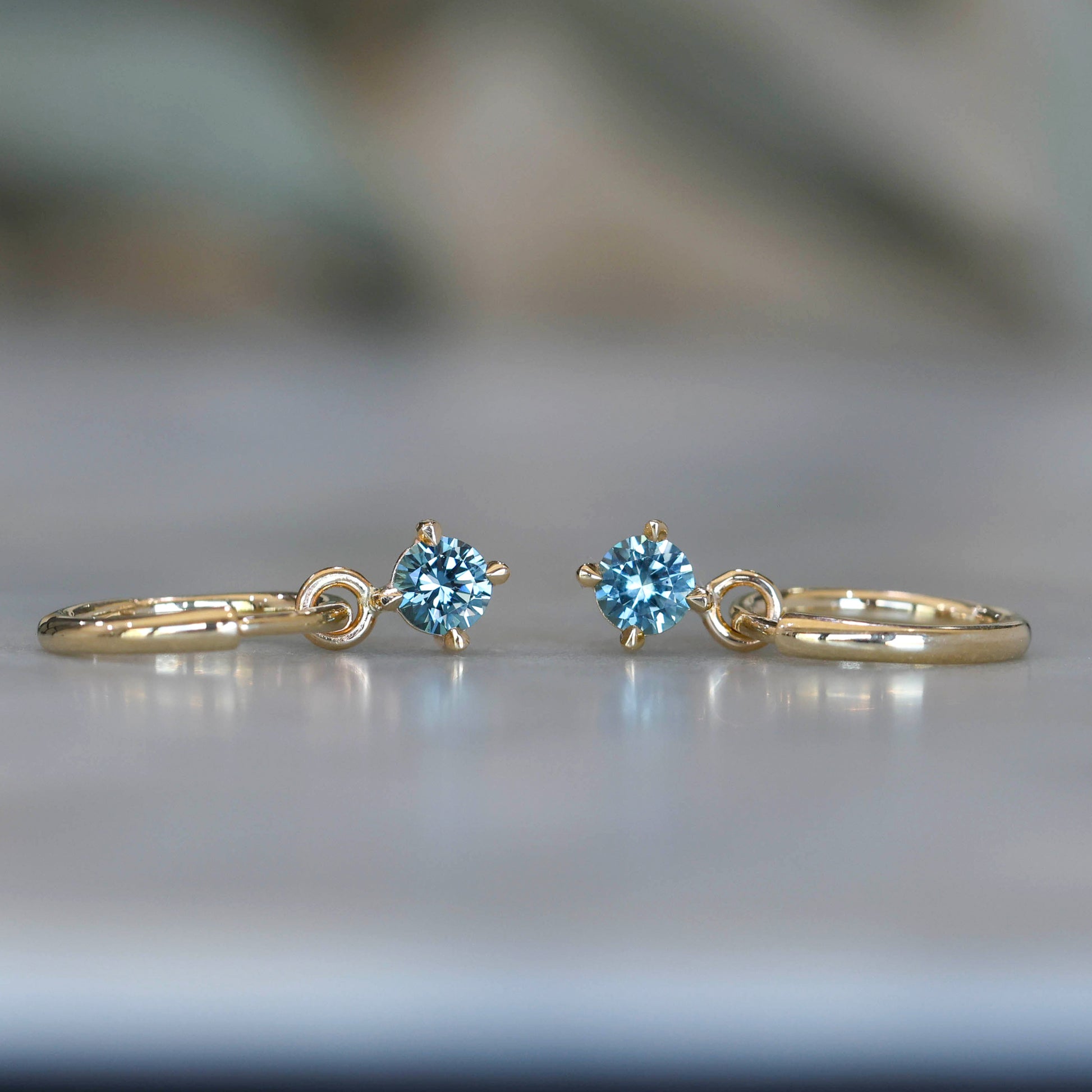 MONTANA SAPPHIRE | MINI HOOP EARRINGS