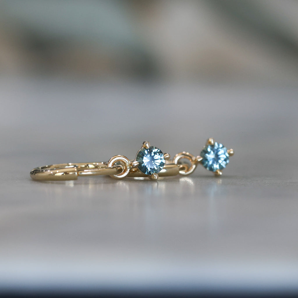 MONTANA SAPPHIRE | MINI HOOP EARRINGS