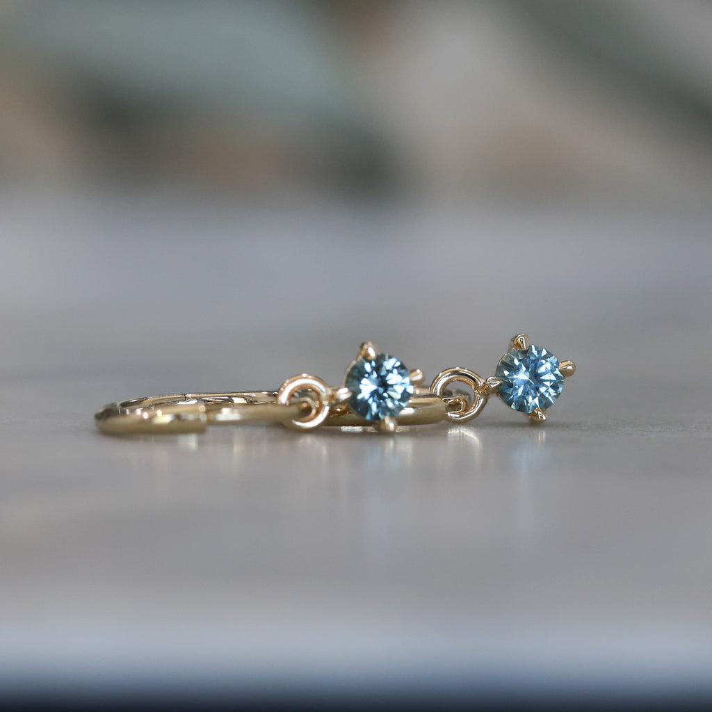 MONTANA SAPPHIRE | MINI HOOP EARRINGS