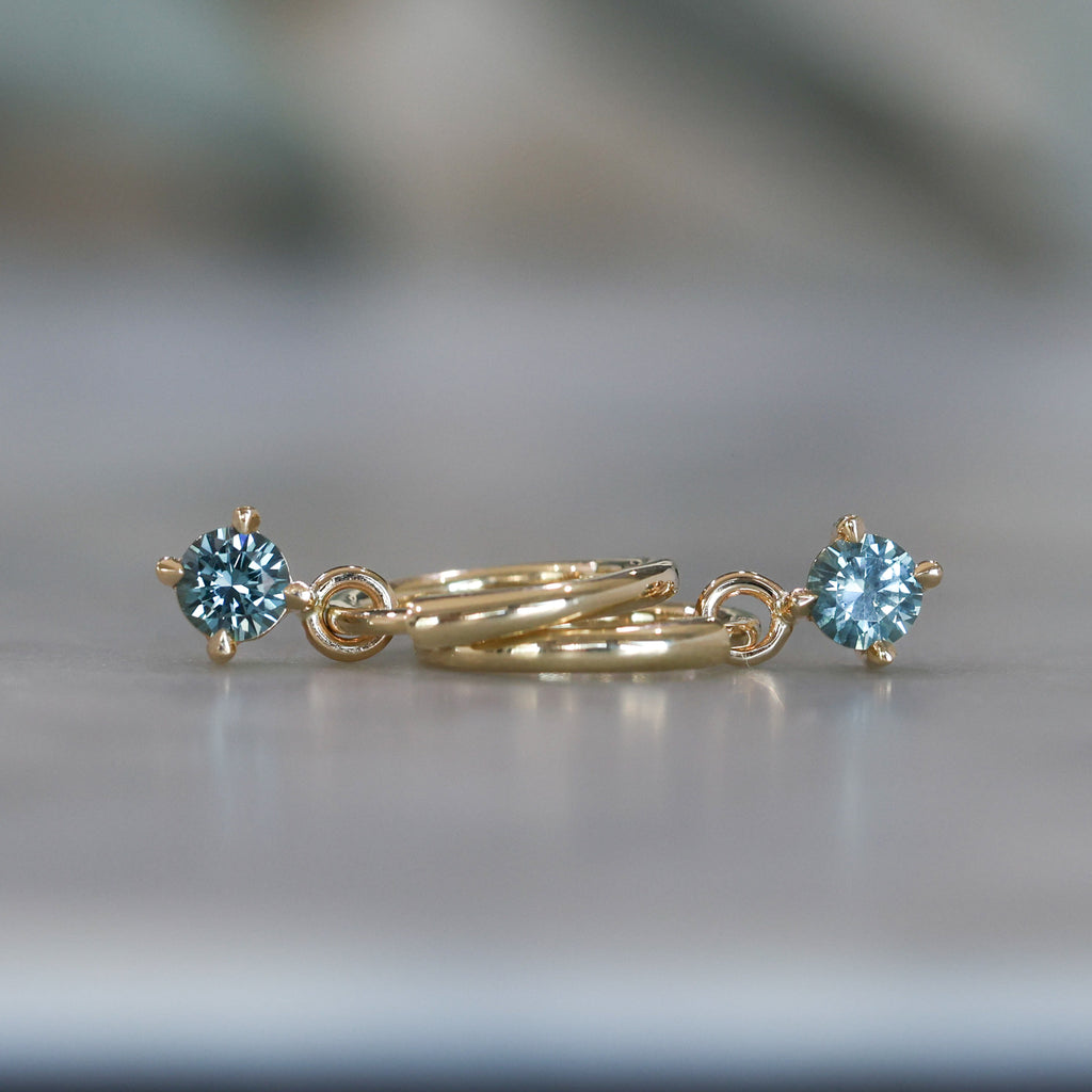 MONTANA SAPPHIRE | MINI HOOP EARRINGS