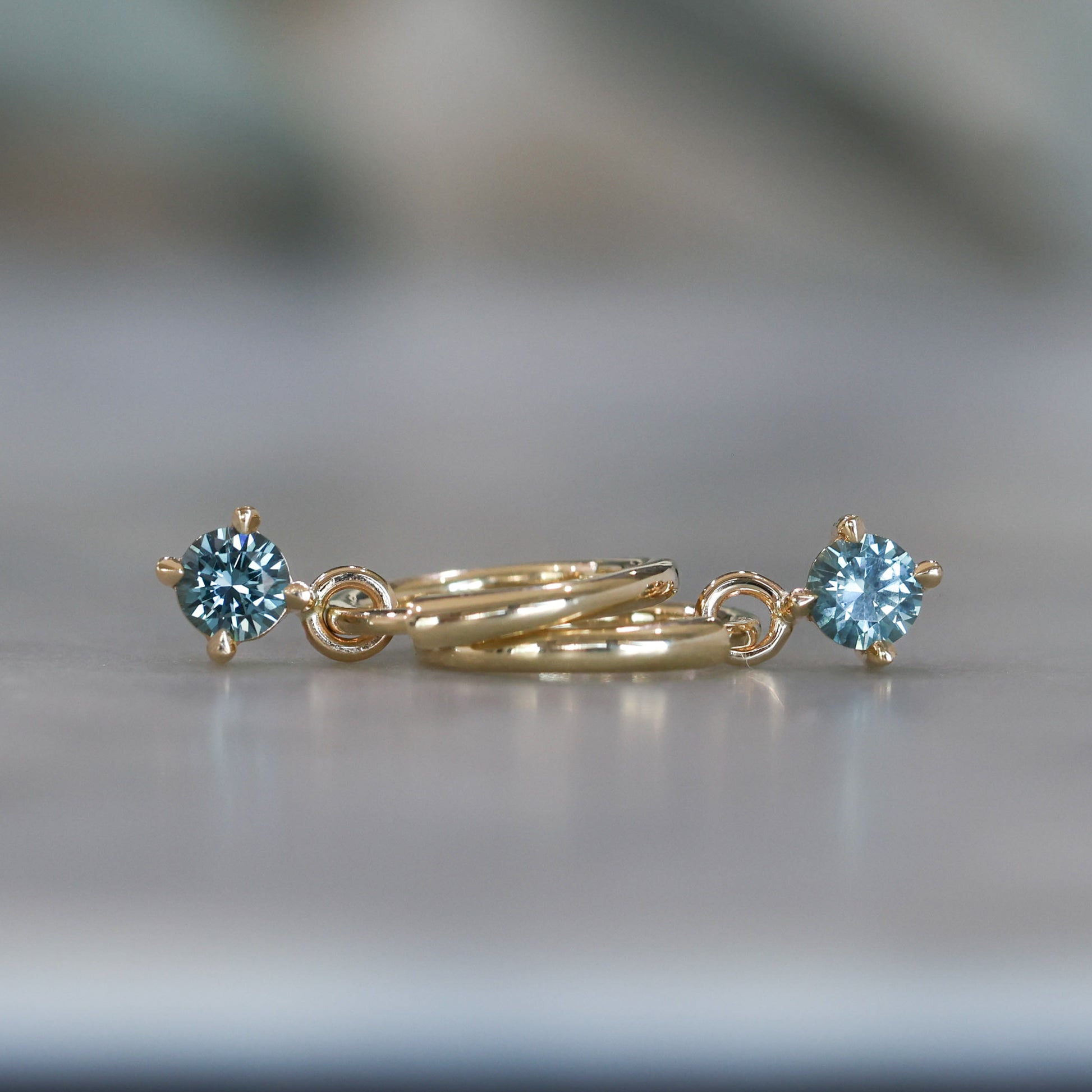 MONTANA SAPPHIRE | MINI HOOP EARRINGS