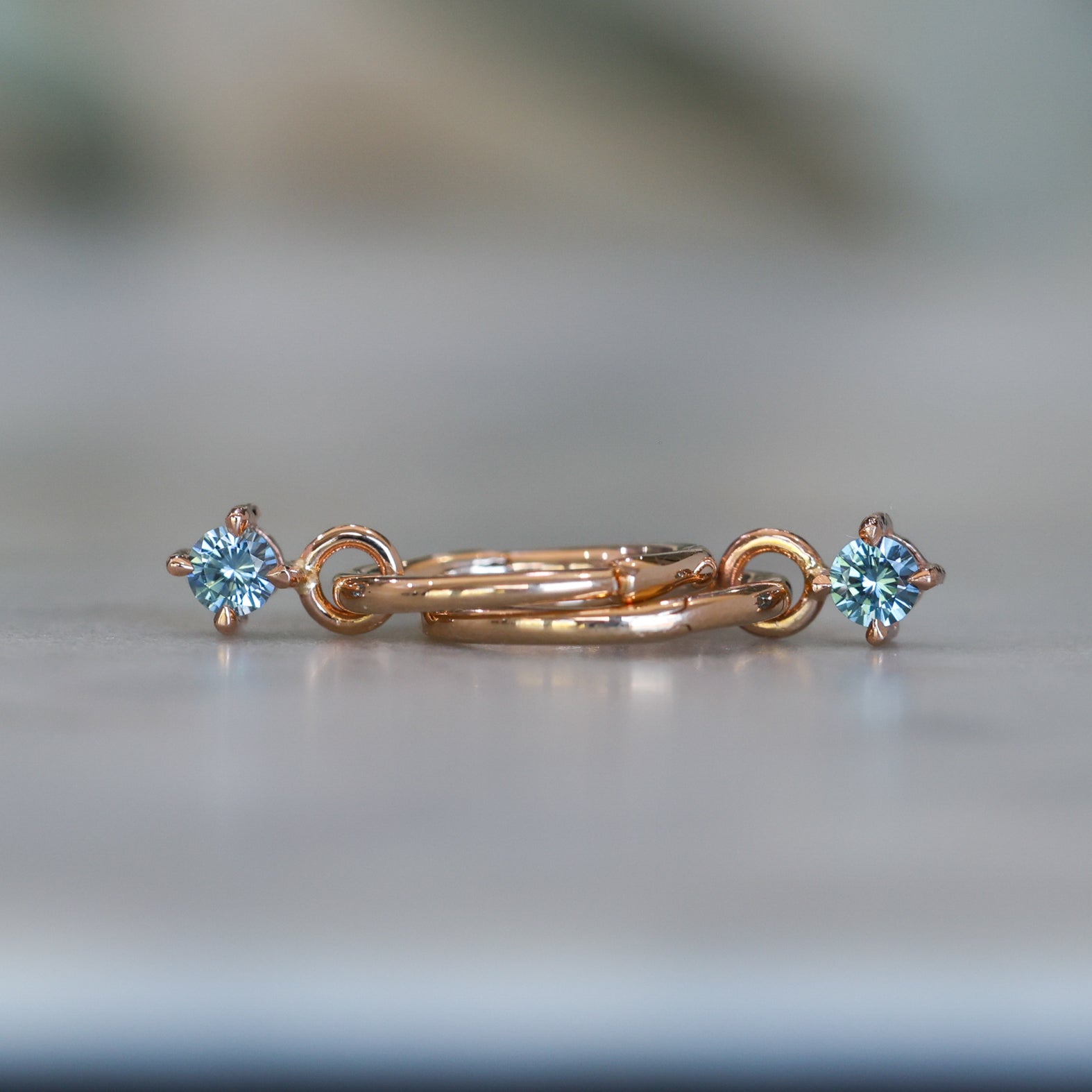 MONTANA SAPPHIRE | MINI HOOP EARRINGS