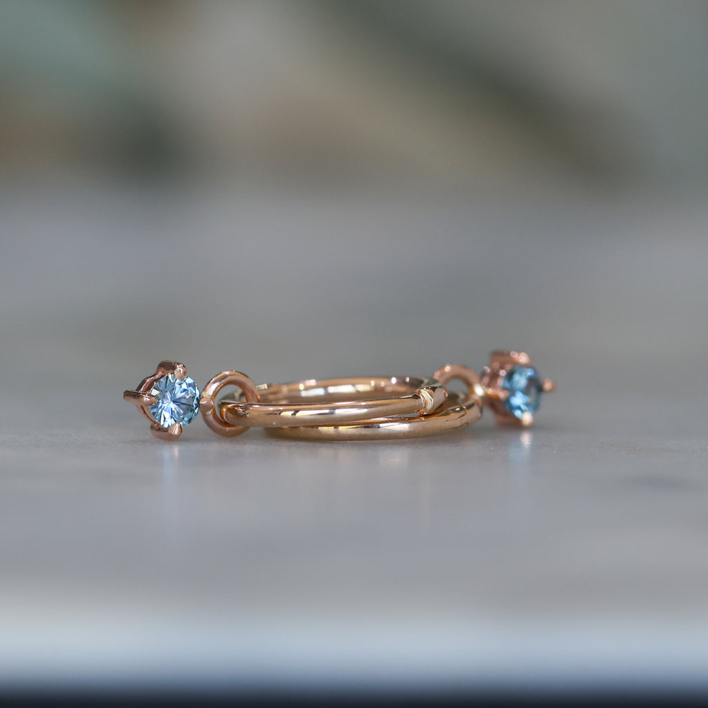MONTANA SAPPHIRE | MINI HOOP EARRINGS