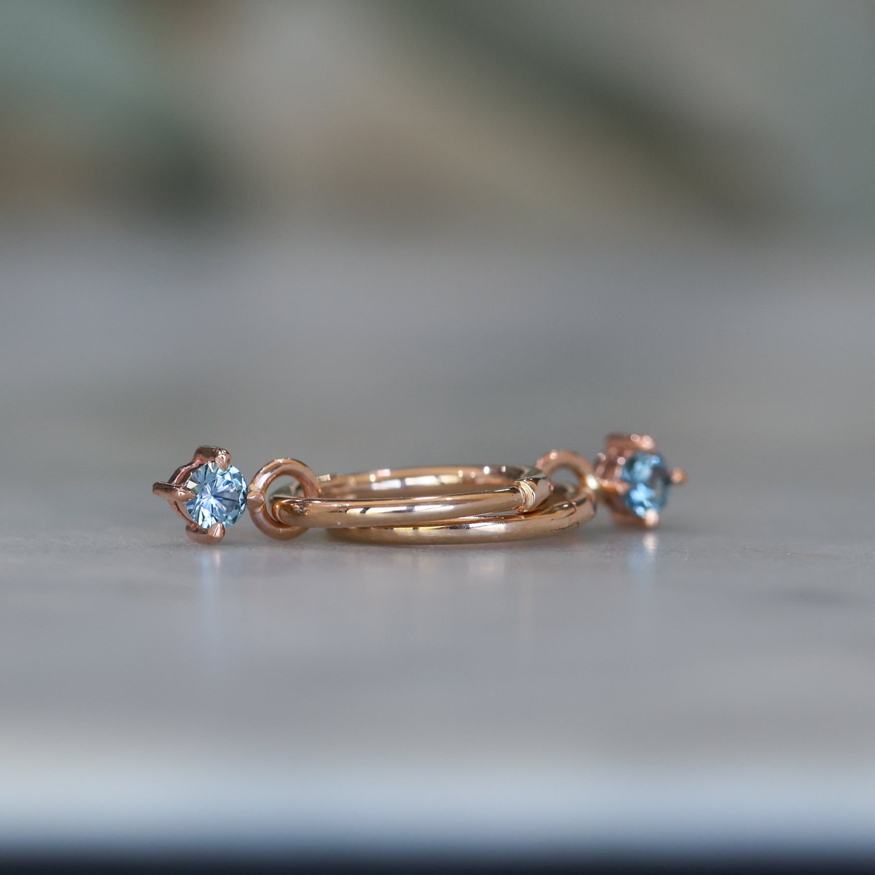 MONTANA SAPPHIRE | MINI HOOP EARRINGS