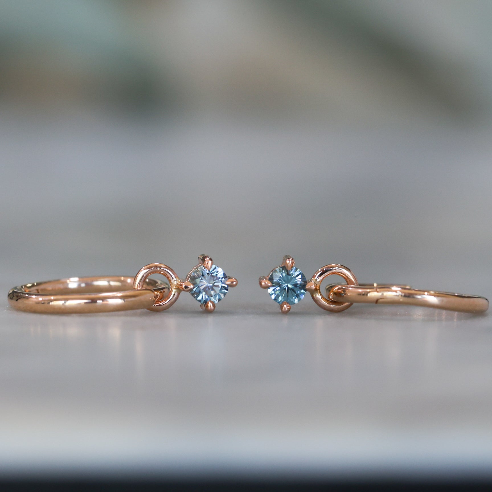 MONTANA SAPPHIRE | MINI HOOP EARRINGS