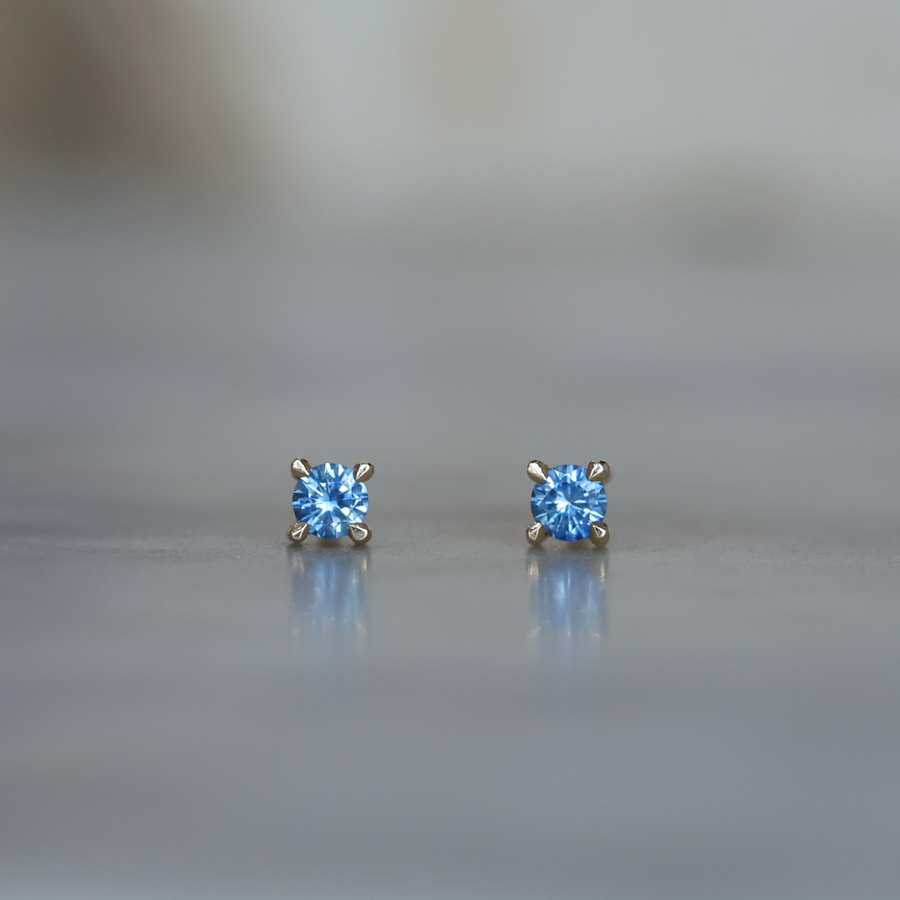 3mm Montana Sapphire Stud earrings