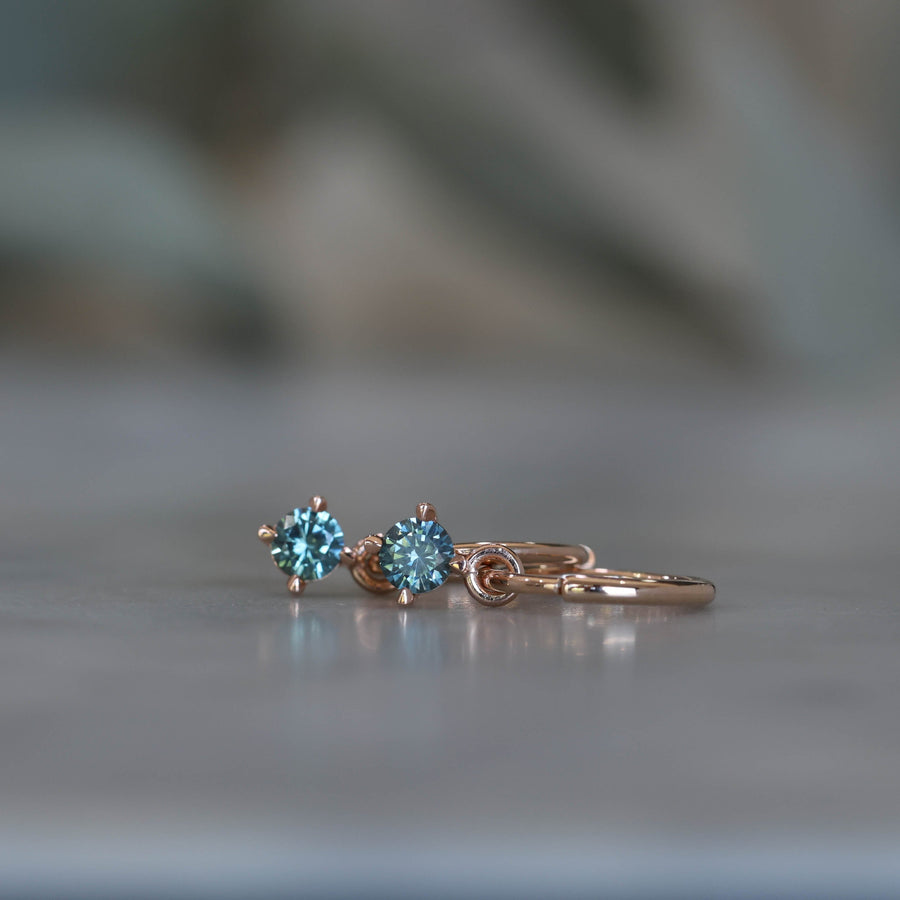 Montana Sapphire hoop earrings