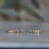Montana Sapphire hoop earrings yellow gold