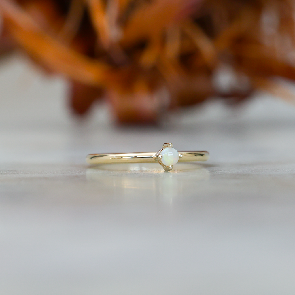 OCTOBER OPAL / BIRTHSTONE STACK RING