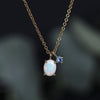 OVAL OPAL & SAPPHIRE / NECKLACE