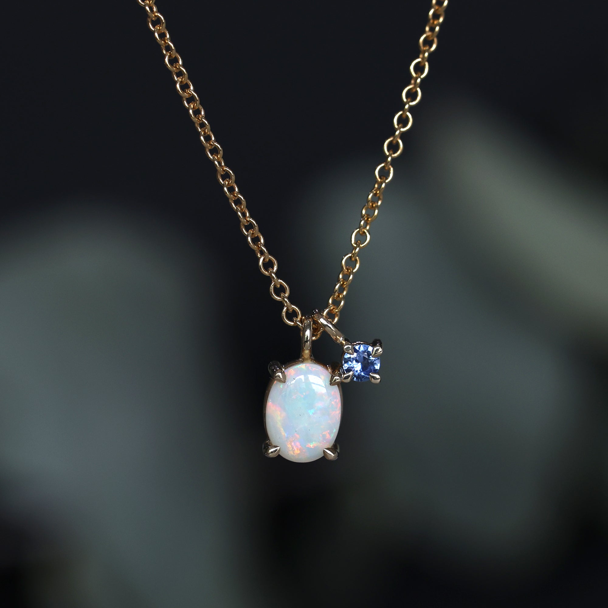 Alcheri Red Blue Opal Necklace Australian Rectangle India | Ubuy