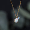 OVAL OPAL & SAPPHIRE / NECKLACE