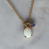 OVAL OPAL & SAPPHIRE / NECKLACE