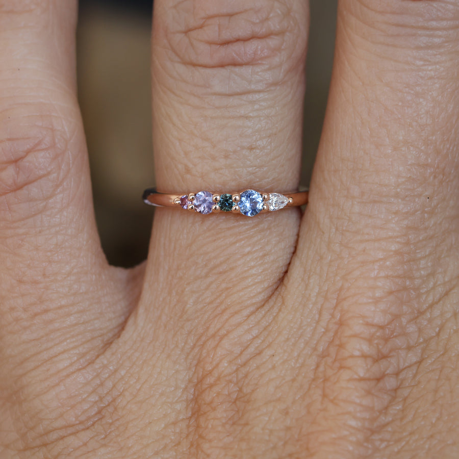 PASTEL RAINBOW / CLUSTER RING