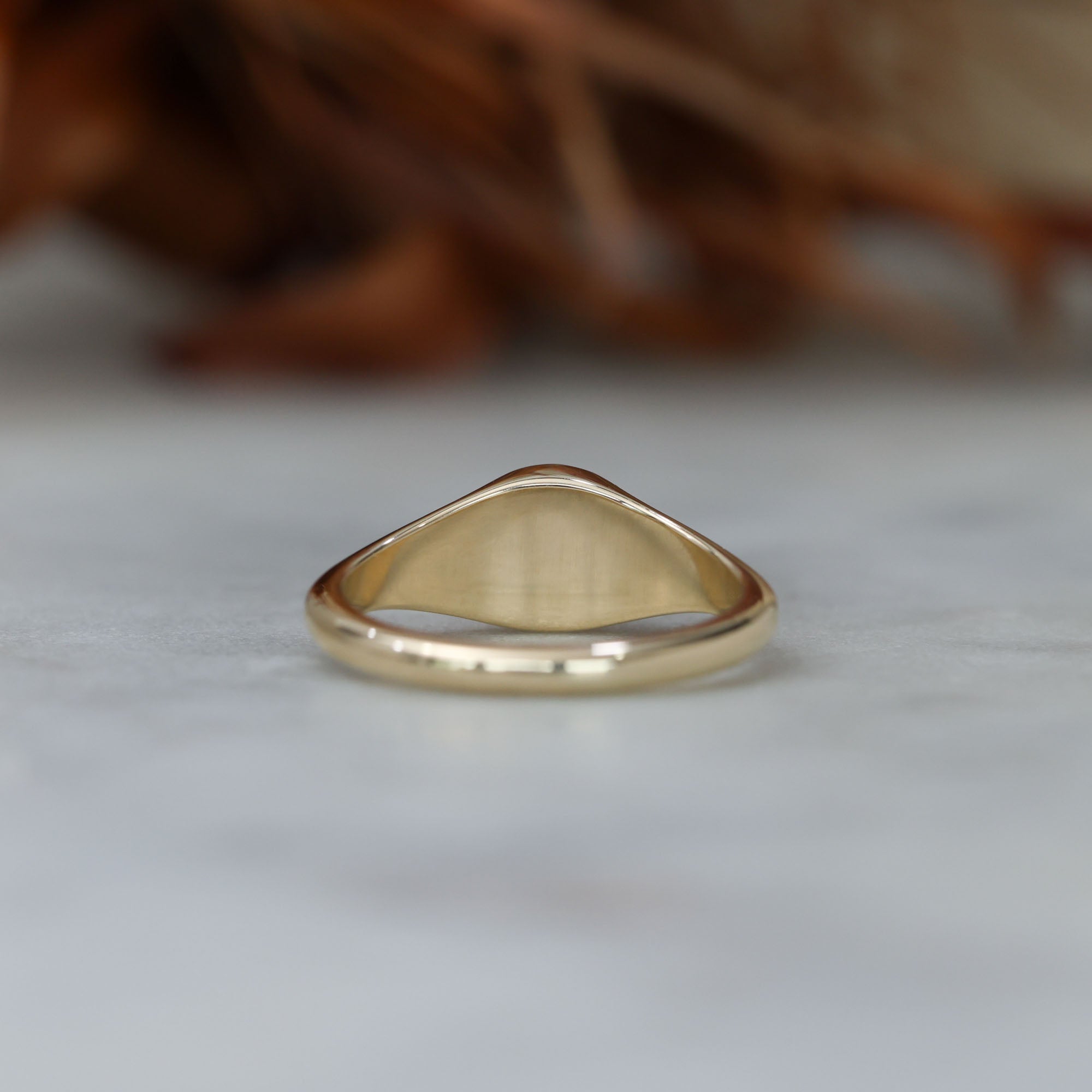 Petite Cabochon signet ring back