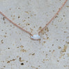 Petite freeform east west opal necklace