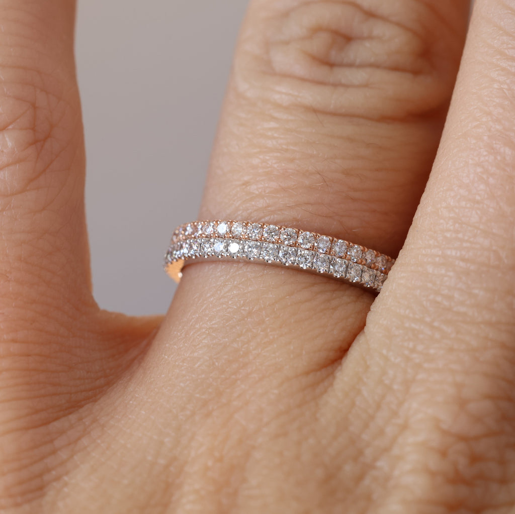 Phoebe diamond wedding band on hand