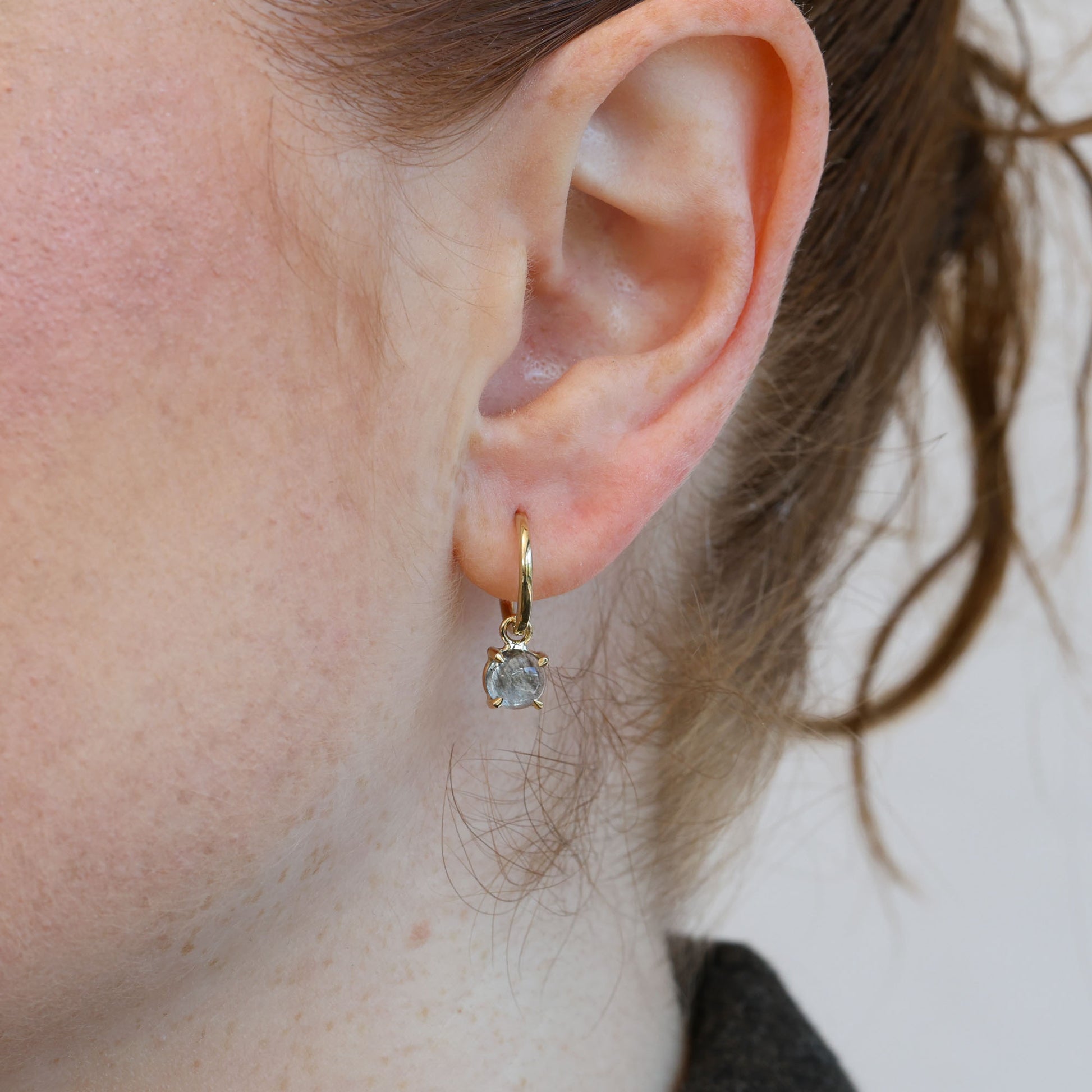RUTILE AQUAMARINE | HOOP EARRINGS