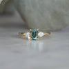 MAY TRILOGY / 1.07ct EMERALD CUT SAPPHIRE RING