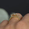 0.80ct OVAL CUT LAB DIAMOND / TRILOGY RING