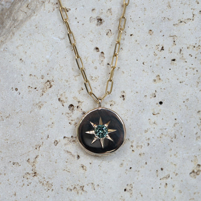 SAPPHIRE STAR / MEDALLION NECKLACE