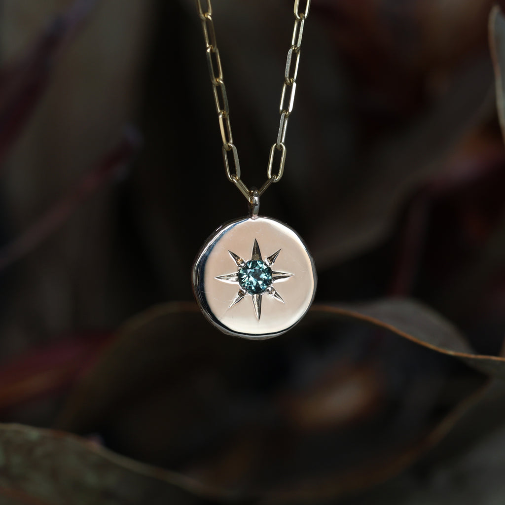SAPPHIRE STAR / MEDALLION NECKLACE