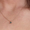 ROUND TEAL PARTI / SAPPHIRE NECKLACE II