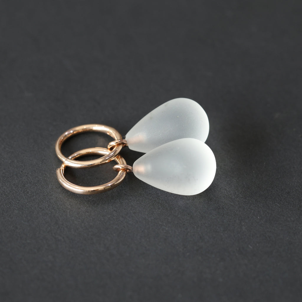ROCK CRYSTAL / HOOP EARRINGS I