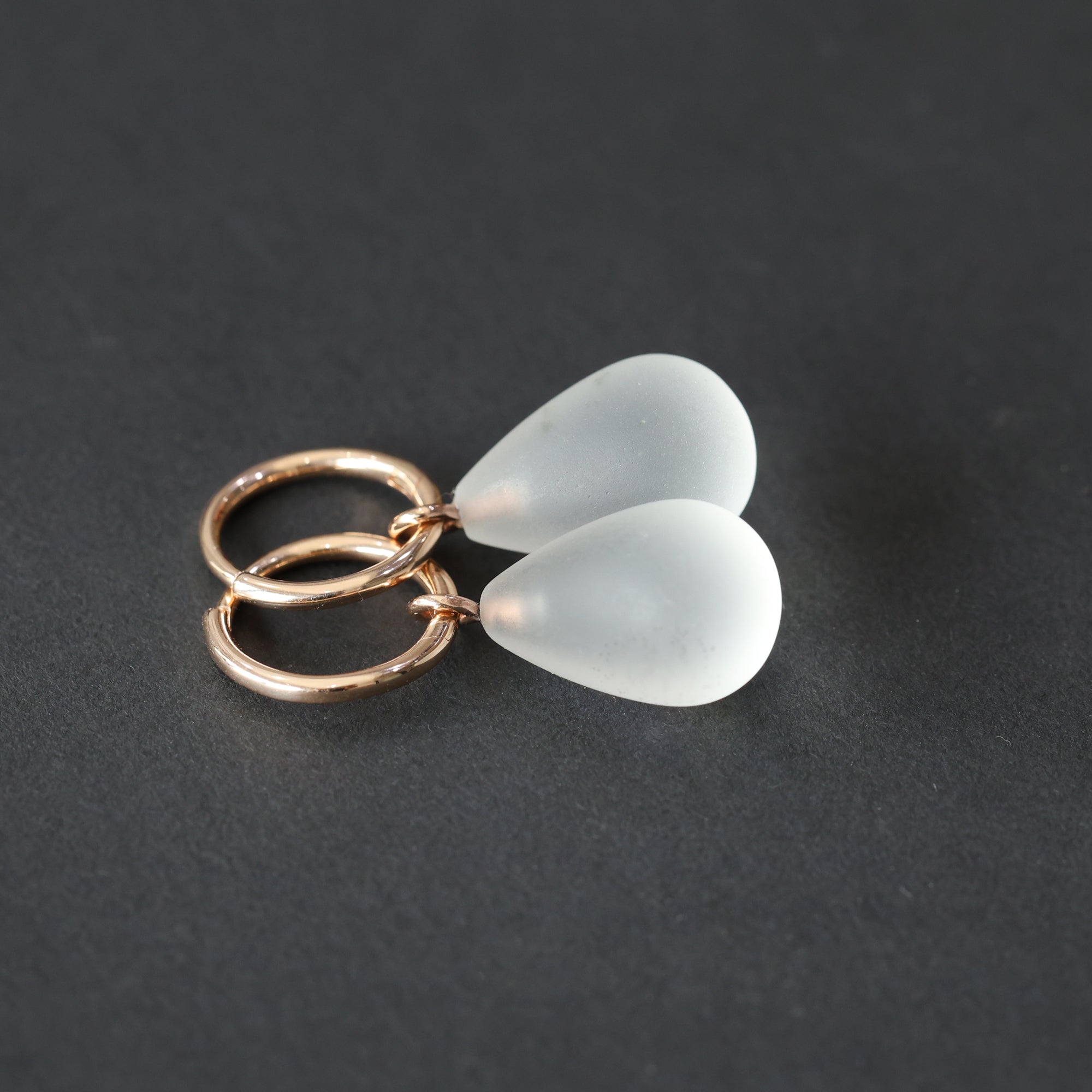 ROCK CRYSTAL / HOOP EARRINGS I