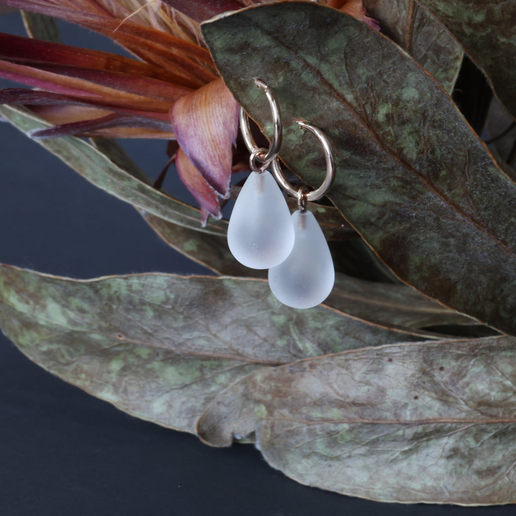 ROCK CRYSTAL / HOOP EARRINGS I