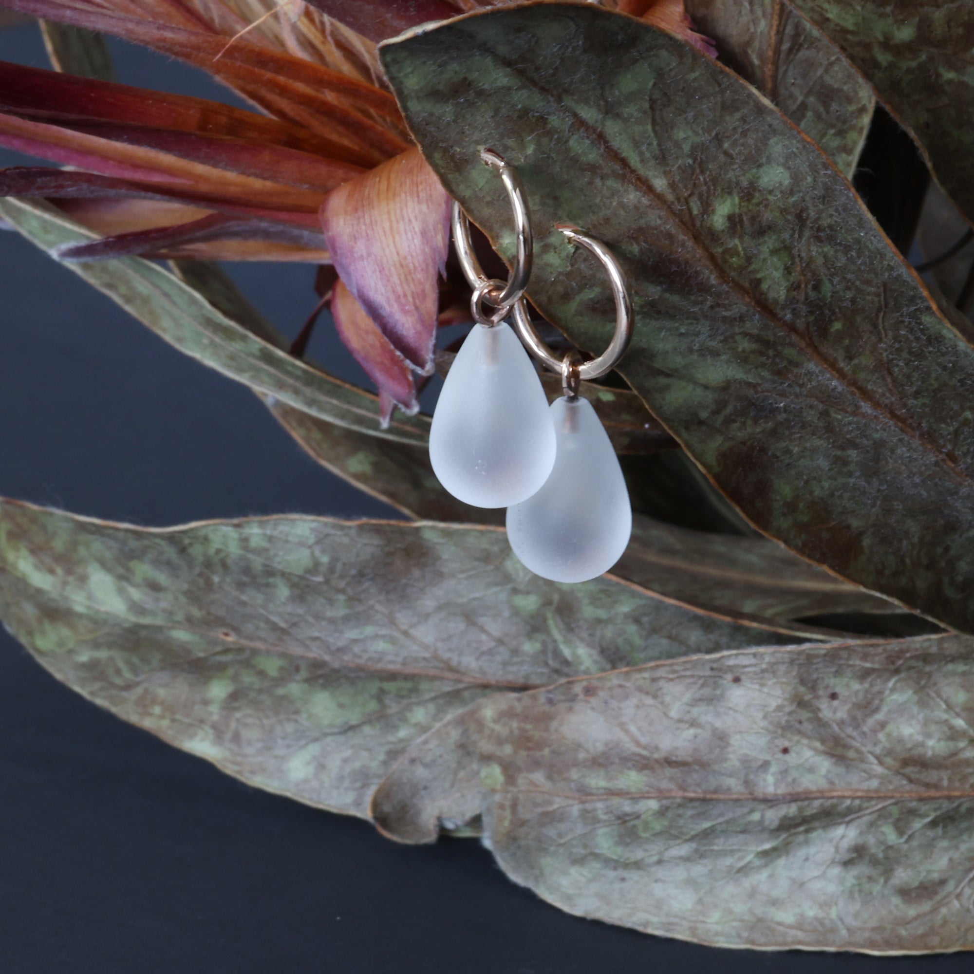 ROCK CRYSTAL / HOOP EARRINGS IIII