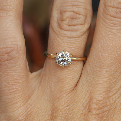 ROUND EURO CUT DIAMOND / SOLITAIRE RING
