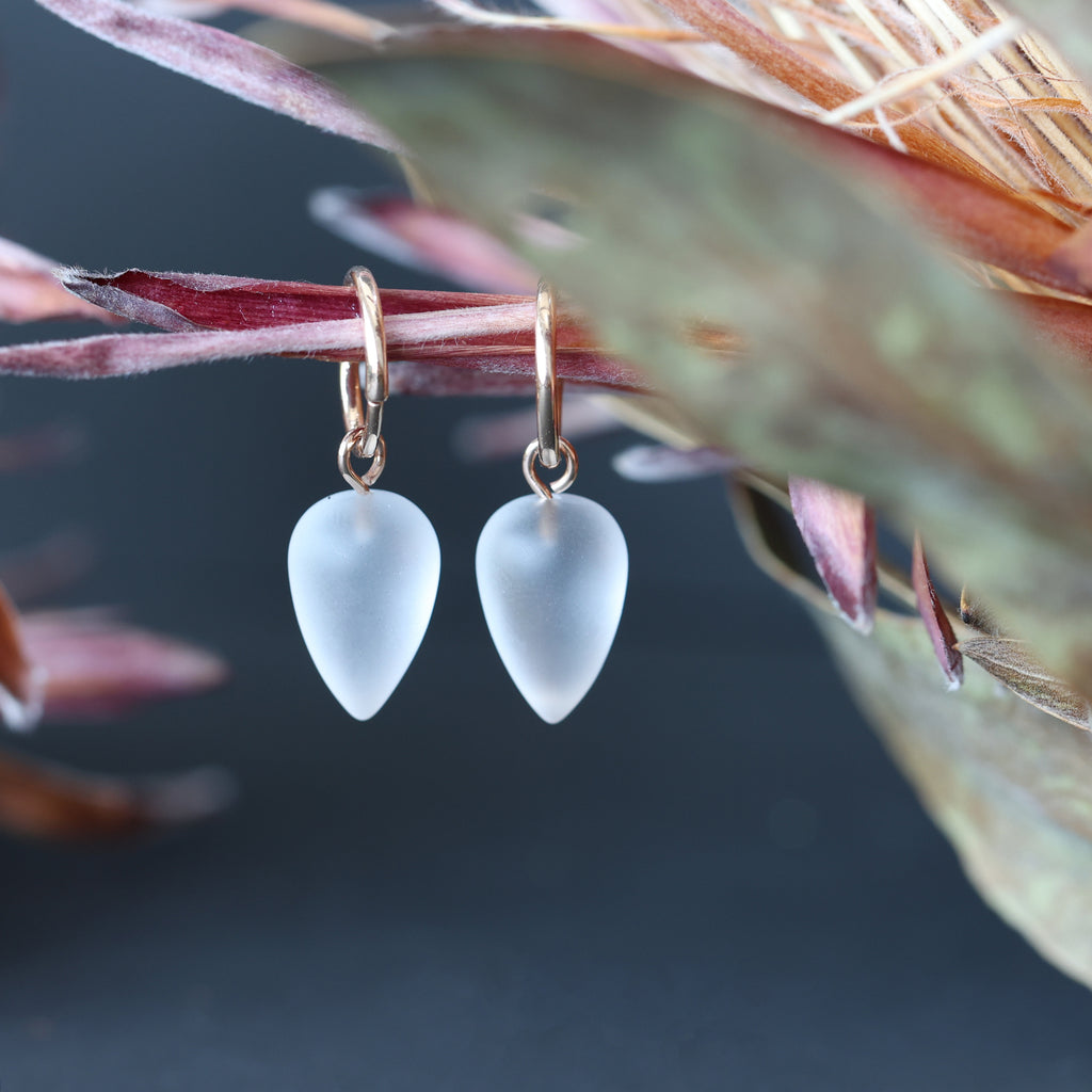 ROCK CRYSTAL / HOOP EARRINGS III