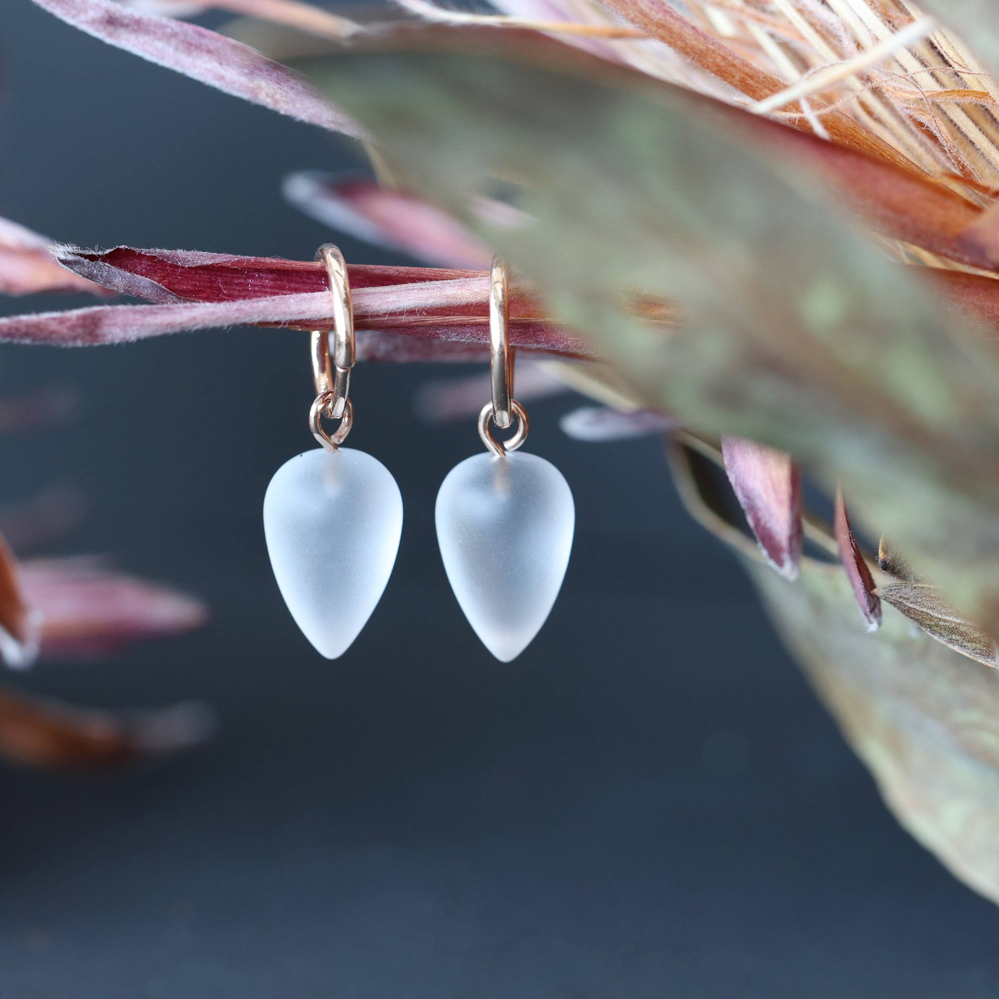 ROCK CRYSTAL / HOOP EARRINGS III