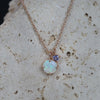 ROUND OPAL & LAVENDER SAPPHIRE / NECKLACE