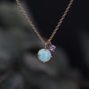 ROUND OPAL & LAVENDER SAPPHIRE / NECKLACE