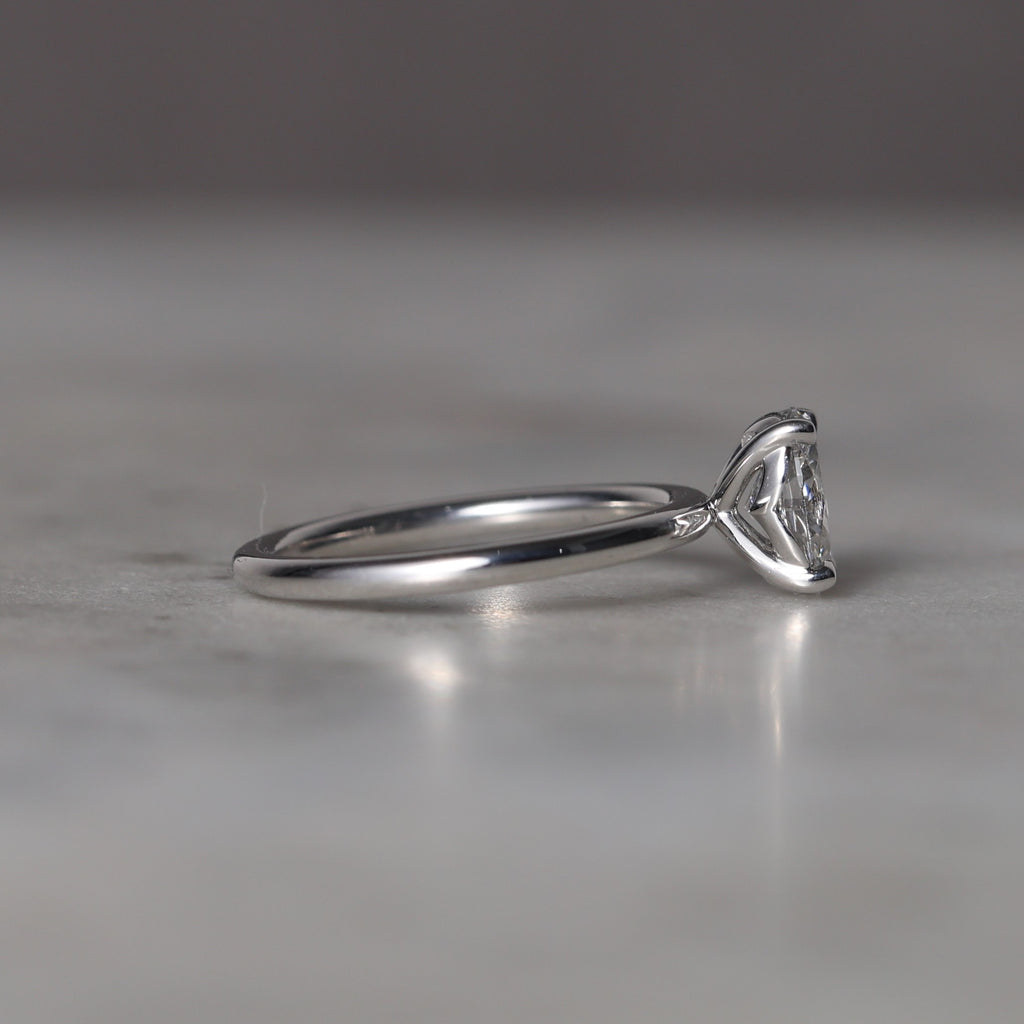 OVAL CUT LAB CREATED / DIAMOND SOLITAIRE III