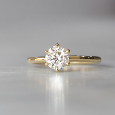 ROUND LAB CREATED DIAMOND / SOLITAIRE RING