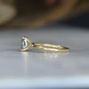 GREY OVAL / SAPPHIRE SOLITAIRE RING
