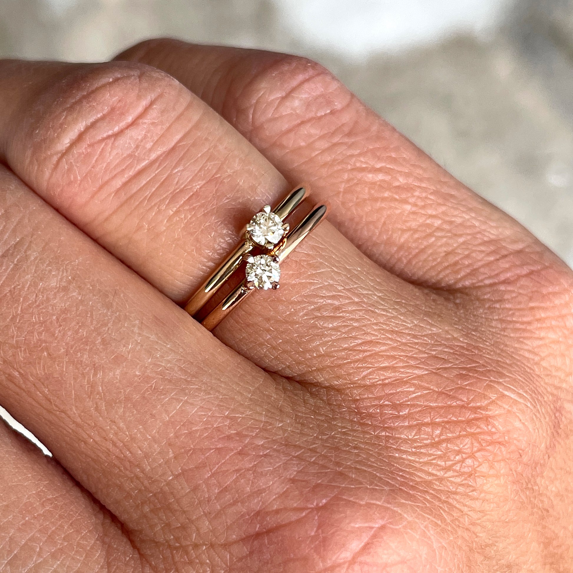 CHAMPAGNE DIAMOND / STACK RING