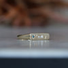 Star Design Diamond & Sapphire bar signet ring.