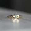 Star Set Australian Parti Sapphire Signet Ring