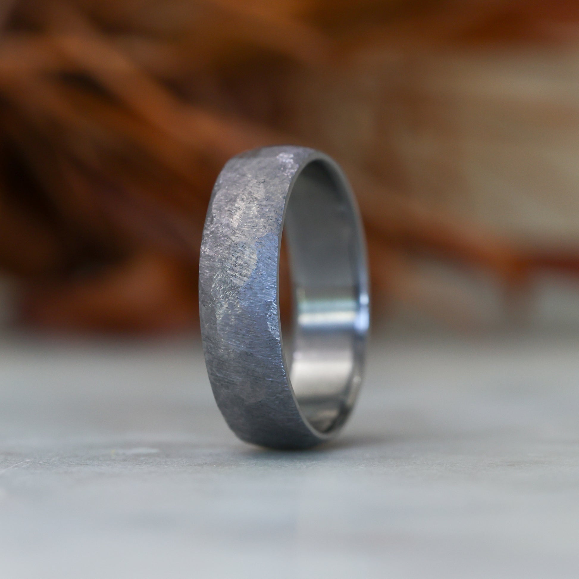 Tantalum Signature Textured Wedding Band
