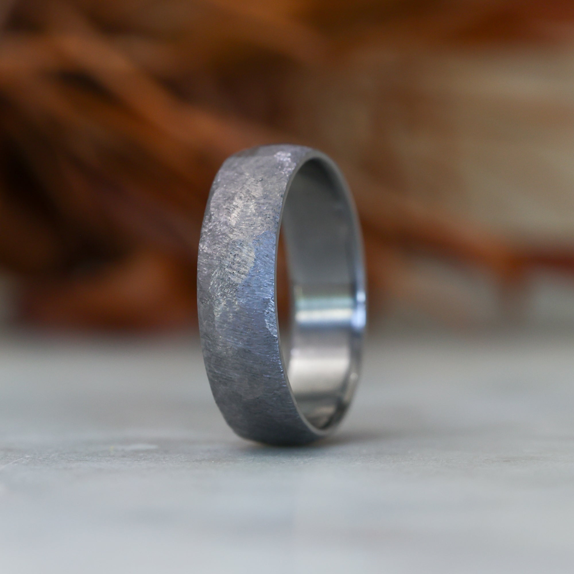 Tantalum Signature Textured Wedding Band