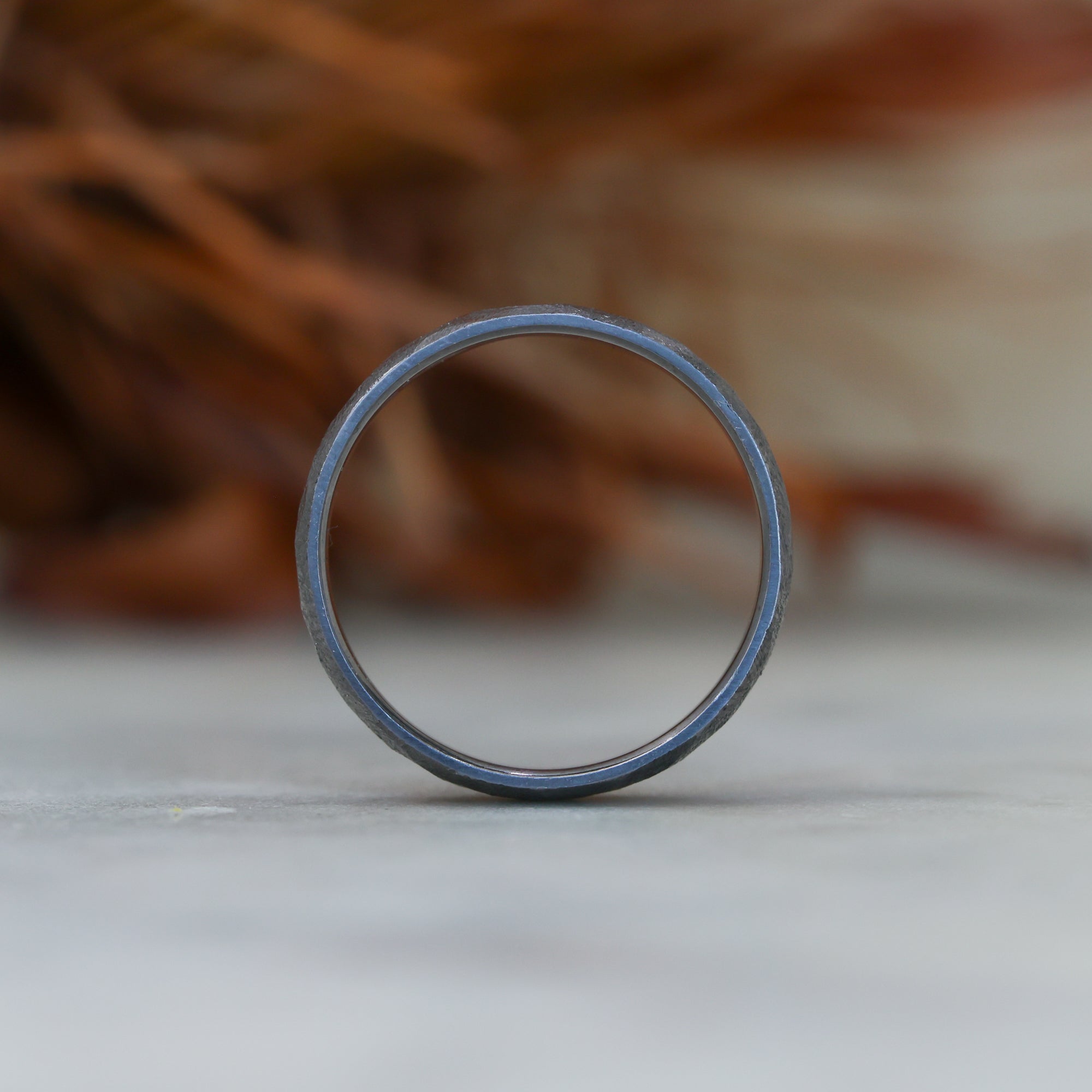 Tantalum Signature Textured Wedding Band